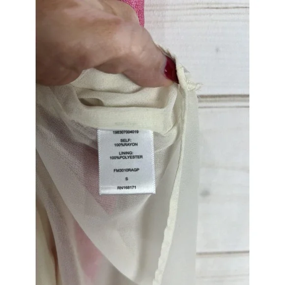 Farmers Market Dress Womens Small Multicolor Floral Boho Maxi 3/4 Sleeve Tiered - Picture 9 of 10